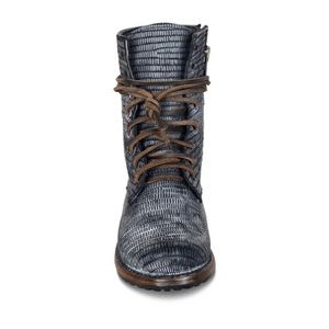 Free bird Manchester Blue Snake Combat Boot